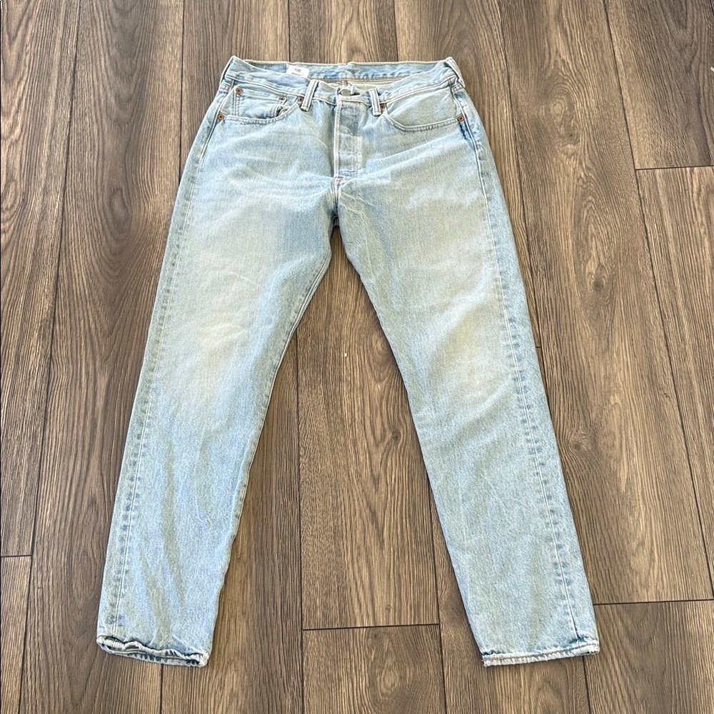 Rare Levi’s 501 CT Jeans 32x32 Sample Garment Light Wash Tapered Leg